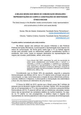 a beleza negra nos meios de comunica&ccedil;&atilde;o brasileiro