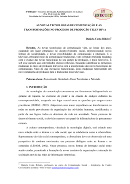as novas tecnologias de comunica&ccedil;&atilde;o e as transforma&ccedil;&otilde;es
