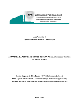 1 &Aacute;rea Tem&aacute;tica 3 Opini&atilde;o P&uacute;blica e Meios de Comunica&ccedil;&atilde;o A