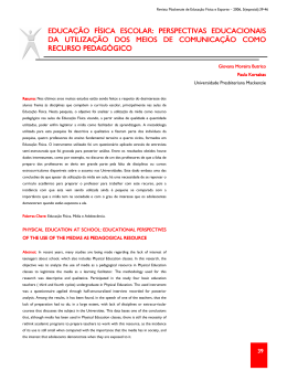 educa&ccedil;&atilde;o f&iacute;sica escolar: perspectivas educacionais da