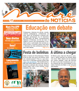 Educa&ccedil;&atilde;o em debate - Redes de desenvolvimento da Mar&eacute;