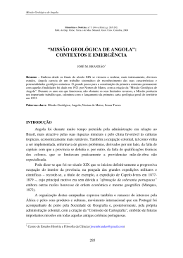 &ldquo;miss&atilde;o geol&oacute;gica de angola&rdquo;: contextos e emerg&ecirc;ncia