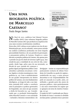 Uma nova biografia política de Marcello Caetano?