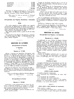 Decreto-Lei n.&ordm; 42644, de 14 de Novembro de 1959