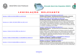 LEGISLA&Ccedil;&Atilde;O RELEVANTE