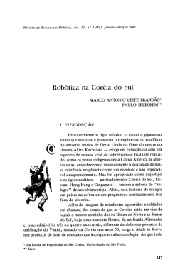 Robótica na Coréia do Sul - Revista de Economia Política
