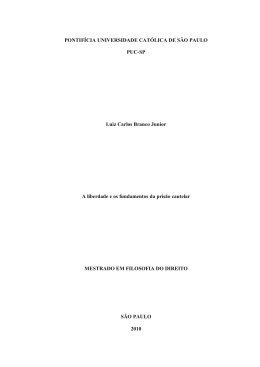 A liberdade e os fundamentos da pris&atilde;o cautelar