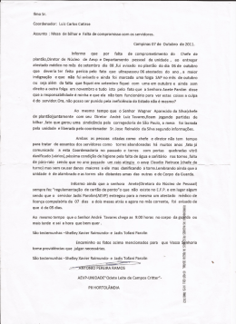 Ilmo Sr. Coordenador: Luiz Carlos Catirse