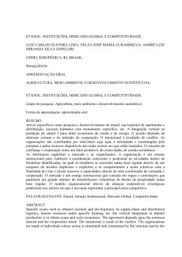 etanol: institui&ccedil;&otilde;es, mercado global e competitividade. luiz carlos