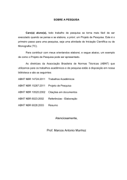 Atenciosamente, Prof. Marcos Antonio Munhoz
