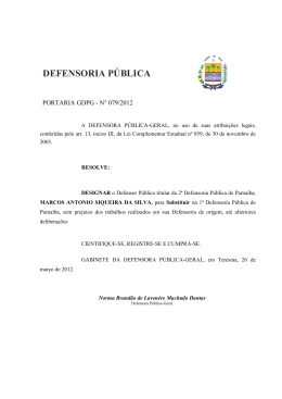 PORTARIA GDPG 079. DESIGNA dr. MARCOS ANTONIO Substituir