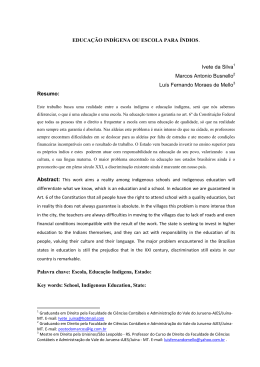 EDUCA&Ccedil;&Atilde;O IND&Iacute;GENA OU ESCOLA PARA &Iacute;NDIOS. Ivete