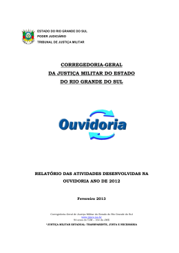 2012 - TJM: Justi&ccedil;a Militar do Estado do Rio Grande do Sul