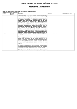 secretaria de estado da sa&uacute;de de goi&aacute;s/go respostas aos recursos