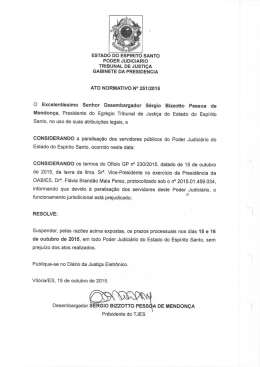 ESTADO DO ESPIRITO SANTO PODER JUDICIARIO TRIBUNAL