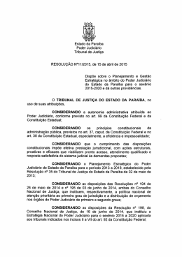 Poder Judiciário Tribunal de Justiça