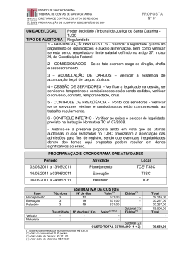 UNIDADE/LOCAL Poder Judiciário /Tribunal de Justiça de