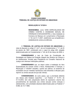 Resolução nº 07/2014 - Tribunal de Justiça do Estado do Amazonas