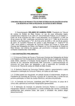 ESTADO DO MATO GROSSO PODER JUDICI&Aacute;RIO TRIBUNAL DE