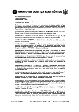 ESTADO DE MATO GROSSO PODER JUDICI&Aacute;RIO TRIBUNAL DE