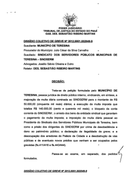 PODER JUDICIÁRIO TRIBUNAL DE JUSTIÇA