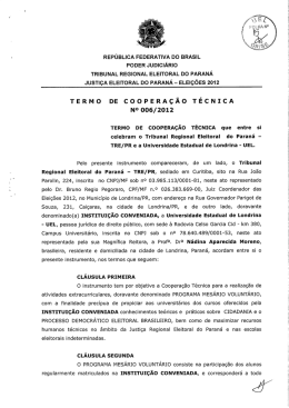 Programa Mesário Voluntário 2012