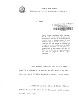 PODER JUDICI&Aacute;RIO TRIBUNAL DEIUSTI&Ccedil;A Do ESTADO DEs&Atilde;o