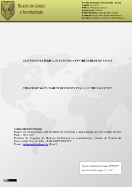 Inserir texto do cabe&ccedil;alho aqui. - Revista de Gest&atilde;o e Secretariado