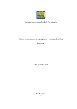 O direito ao conhecimento da origem genética e a