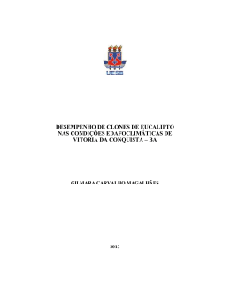 desempenho de clones de eucalipto nas condi&ccedil;&otilde;es