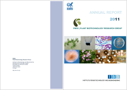 2011 PBRG Report - Center for Plant Biotechnology