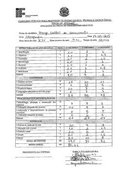 EDITAL N° Jﬁ | mg r AVALIAÇÃO DA PROVA DE