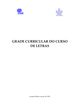 Projeto Pedag&oacute;gico do Curso