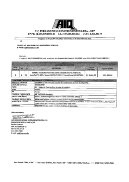 AIQ FERRAMENTAS E INSTRUNIEN OS LTDA