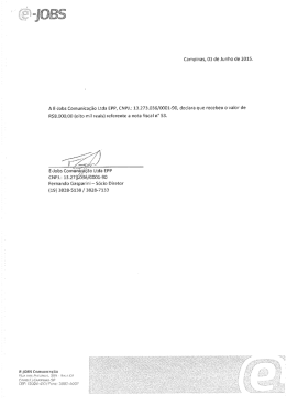 E-Jobs com`&uuml;&iacute;&iacute;&scaron;z&aacute;&scaron;&atilde;&uacute; Ltda EPP