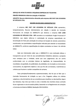 Decisão em Recurso Administrativo - ABC Fast Car