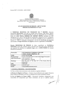 ITS VIAGENS E TURISMO LTDA EPP CHPJ: 03.66^.446