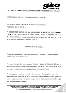geocenter com&eacute;rcio de equipamentos &oacute;pticos eletr&ocirc;nicos ltda. epp a