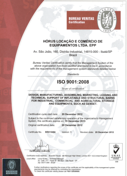 hcrus locacao e comercio de equipamentos ltda. epp