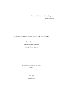 Uso da Minera&Ccedil;&atilde;o de Textos na An&Aacute;lise Explorat&oacute;ria - ICMC