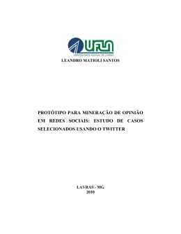 prot&oacute;tipo para minera&ccedil;&atilde;o de opini&atilde;o em redes sociais