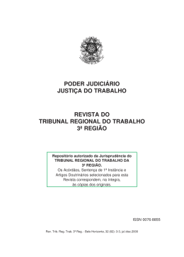 Expediente - TRT da 3&ordf; Regi&atilde;o