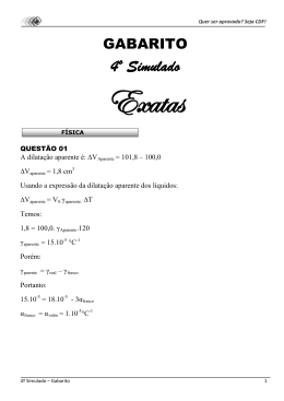 4&ordm; Simulado - CDF 10 Vestibulares