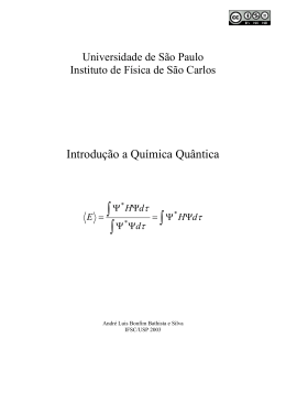Introdu&ccedil;&atilde;o a Qu&iacute;mica Qu&acirc;ntica - Centro de Educa&ccedil;&atilde;o Profissional