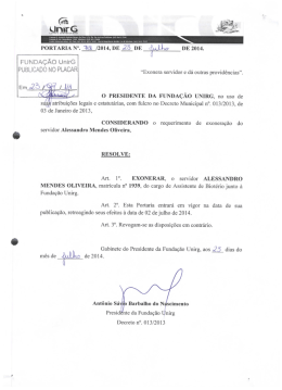 PORTARIA N&deg;. `-Hs 12014, DE al&ocirc; DE f&scaron;ww DE 2014