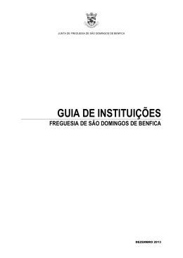 guia de institui&ccedil;&otilde;es - Junta de Freguesia de S&atilde;o Domingos de Benfica