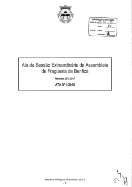 Ata da Sessão Extraordinária da Assembleia