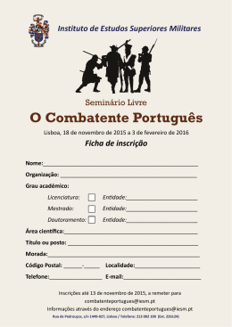 O Combatente Português - Instituto de Estudos Superiores Militares