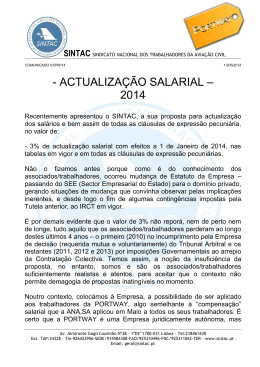- ACTUALIZAÇÃO SALARIAL – 2014