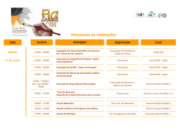 Programa de Animação Cultural - Feira Internacional de Lisboa